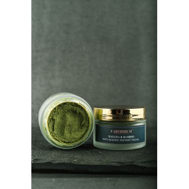 Earthhium: Matcha & Bamboo Instant Facial Jar