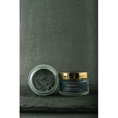 Earthhium: Charcoal & Mint Instant Facial Jar