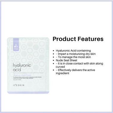 Its Skin: Hyaluronic Acid Moisture Mask Sheet - 17ml