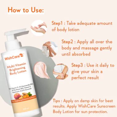 WishCare: Multi-Vitamin Brightening Body Lotion - 200ml
