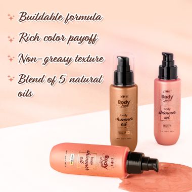 Plum: Body shimmer Oil Peach Glow