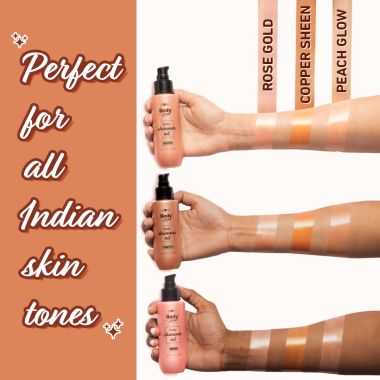 Plum: Body shimmer Oil Peach Glow