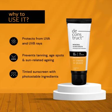 Deconstruct Skincare: Tinted Mineral Sunscreen - SPF 55+ and PA++++ - 50gm