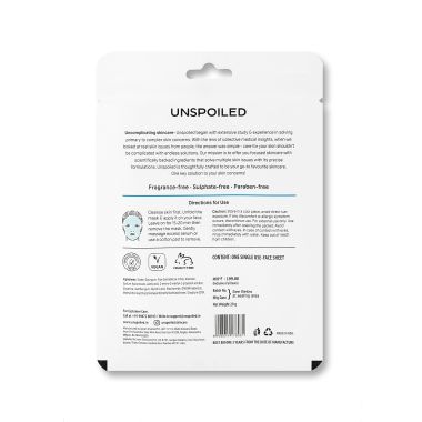 UNSPOILED: 0.5% Hyaluronic & 0.5% Lactic Sheet Mask & 0.5% Azelaic & 0.5% Salicylic Sheet Mask Combo