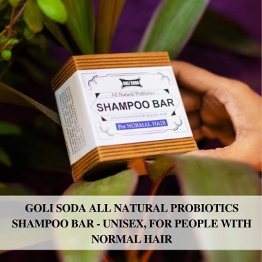 GOLI SODA: Goli Soda All Natural Probiotics Shampoo Bar for Normal Hair - 90gm
