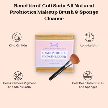 GOLI SODA: Goli Soda All Natural Probiotics Make Up Brush & Sponge Cleaner - 90gm
