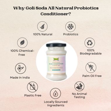 GOLI SODA: Goli Soda All Natural Probiotics Hair Conditioner For Healthy & Voluminous Hair - 130gm