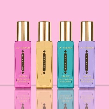 La' French: Luxury Perfumes Gift Set - Euphoria, Happiness, Invoke, Mood Swing for Men & Women Perfumes -  Pack of 4 - 20ml Each