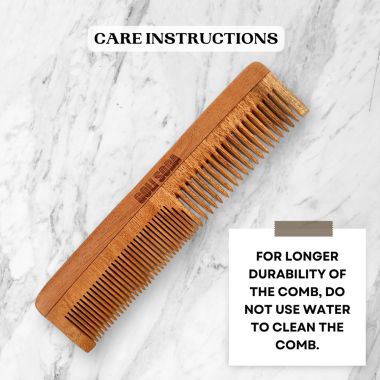GOLI SODA: Goli Soda Neem Wood Comb Double Tooth - 35gm