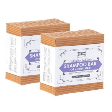 GOLI SODA: Goli Soda All Natural Probiotics Shampoo Bar for Normal Hair - 90gm Pack Of 2
