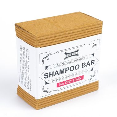 GOLI SODA: Goli Soda All Natural Probiotics Shampoo Bar for Dry Hair - 90gm Pack Of 2
