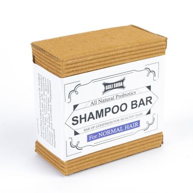 GOLI SODA: Goli Soda All Natural Probiotics Shampoo Bar for Normal Hair - 90gm