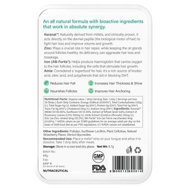 Wellbeing Nutrition: Special Offer -Melts Hair Fall Control - 30 oral strips
