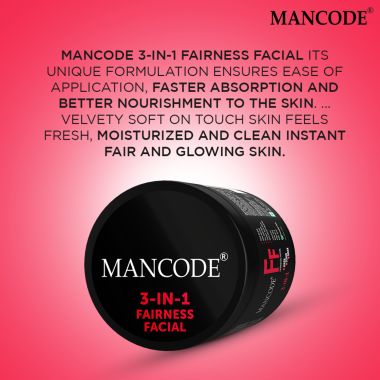 Mancode: 3 in 1 Fairness Facial - 100gm