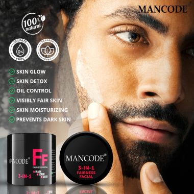 Mancode: 3 in 1 Fairness Facial - 100gm