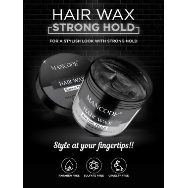 Mancode: Hair Wax Strong Hold Glossy Stylish - 100gm