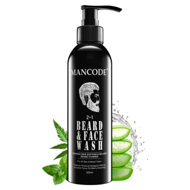 Mancode: 2 in 1 Beard & Face Wash - 200ml