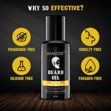 Mancode: Beard Oil - Eucalyptus & Black Pepper - 60ml
