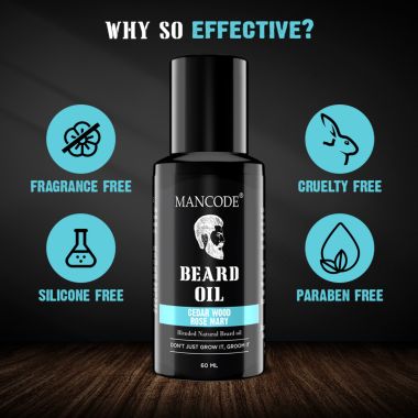 Mancode: Beard Oil - Cedar Wood & Rose Mary - 60ml
