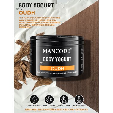 Mancode: Oudh Body Yogurt Daily Moisturizer - 100gm