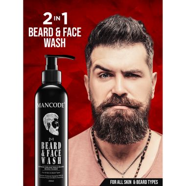 Mancode: 2 in 1 Beard & Face Wash - 200ml