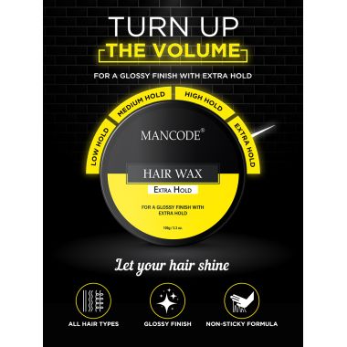 Mancode: Hair Wax Extra Hold Glossy Finish - 100gm