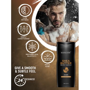 Mancode: Shea Butter Body Wash Shower Gel - 450ml