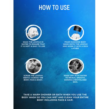 Mancode: Hydro Body Wash 3 in 1 Body - Face Wash & Hair Shampoo - 450ml