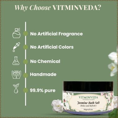 VITMINVEDA: Natural Jasmine Bath Salt - 150 gm