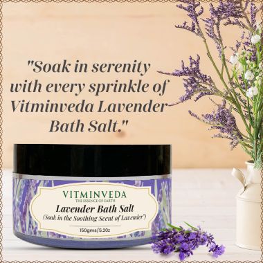 VITMINVEDA: Natural Lavender Bath Salt - 150 gm