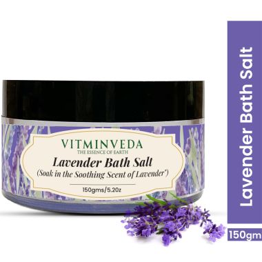 VITMINVEDA: Natural Lavender Bath Salt - 150 gm