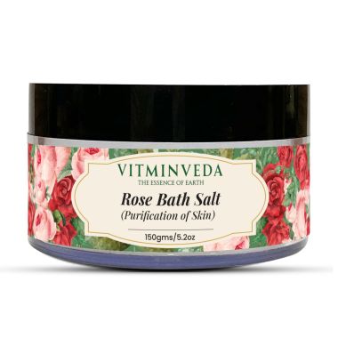 VITMINVEDA: Natural Rose Bath Salt - 150 gm