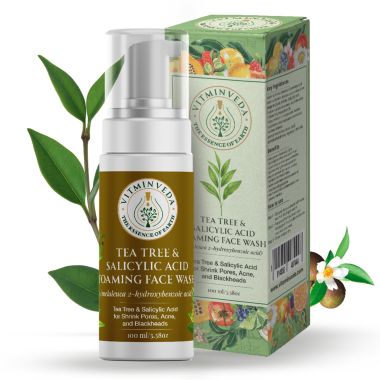 VITMINVEDA: Natural Tea Tree & Salicylic Acid Foaming Face Wash - 100 ml