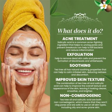 VITMINVEDA: Natural Tea Tree & Salicylic Acid Foaming Face Wash - 100 ml