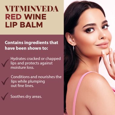 VITMINVEDA: Natural Red Wine Lip Balm - 8 gm