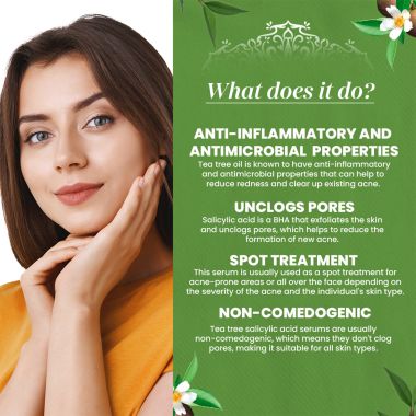VITMINVEDA: Tea Tree & Salicylic Acid Face Serum for Acne - 30 ml