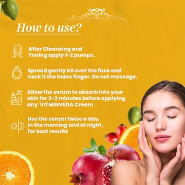VITMINVEDA: Vitamin C & B3 Face Serum for Natural Glow - 30 ml