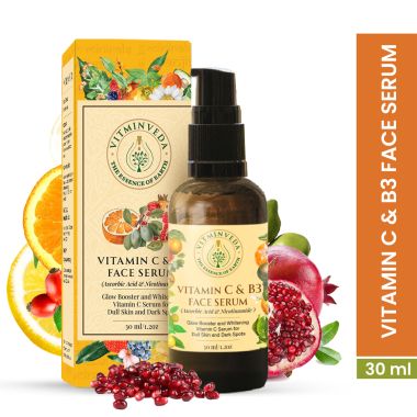 VITMINVEDA: Vitamin C & B3 Face Serum for Natural Glow - 30 ml
