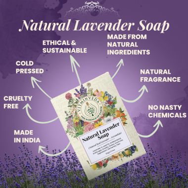 VITMINVEDA: Real Lavender Herbal Soap Bar - 125 gm