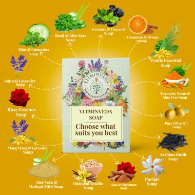 VITMINVEDA: Ylang Ylang Herbal Soap Bar - 125 gm