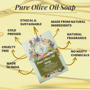 VITMINVEDA: Natural Olive Oil Herbal Soap Bar - 125 gm