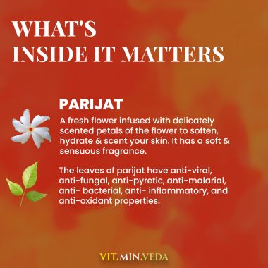 VITMINVEDA: Natural Parijat Herbal Soap Bar - 125 gm