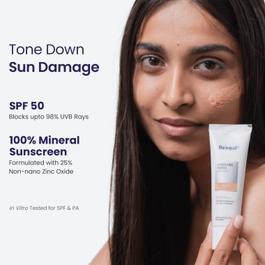 Reequil: Sheer Zinc Tinted Mineral Sunscreen SPF 50 PA+++ - 50gm