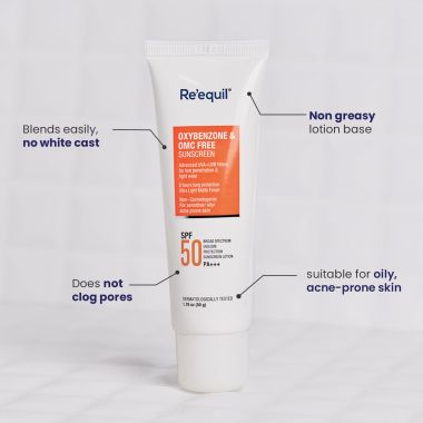 Reequil: Oxybenzone Free Sunscreen Spf 50 - 50gm