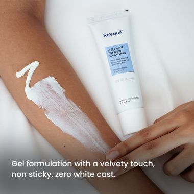 Reequil: Ultra Matte Dry Touch Sunscreen Gel SPF 50 PA++++ - 50gm