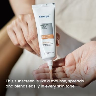 Reequil: Sheer Zinc Tinted Mineral Sunscreen SPF 50 PA+++ - 50gm