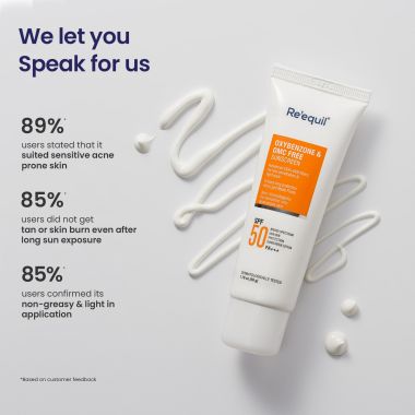 Reequil: Oxybenzone Free Sunscreen Spf 50 - 50gm