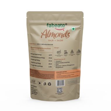 Fabeato: 100% Natural Premium California Almonds - 200gm