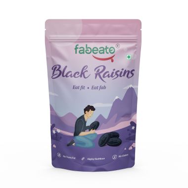 Fabeato: Premium Afghani Seedless Black Raisins - 200gm