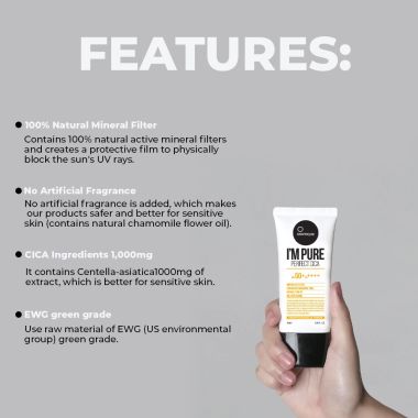 Suntique: I'M Pure Perfect Cica SPF50+ PA++++ - 50ml